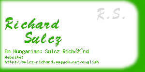 richard sulcz business card